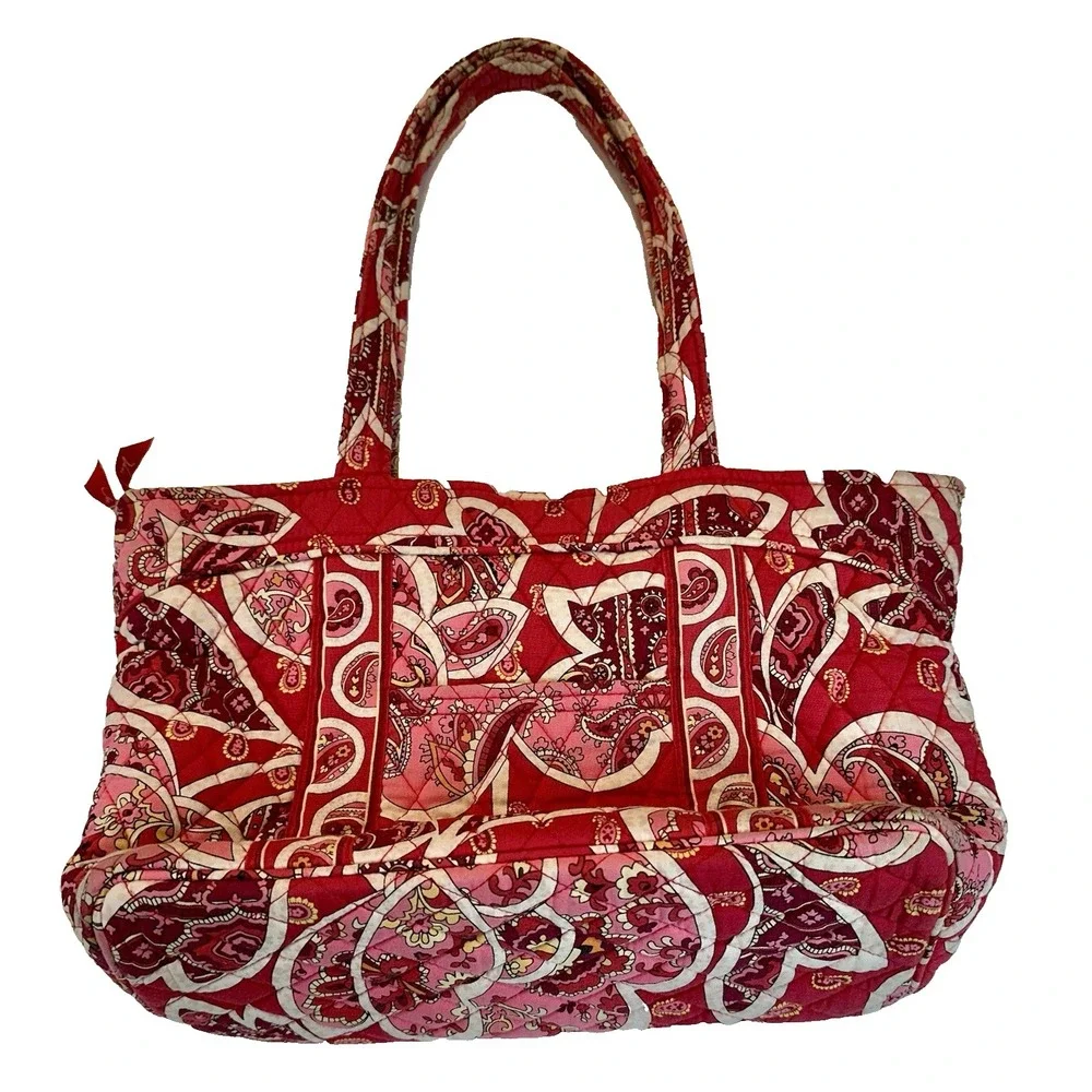 Vera Bradley Retired Pattern Rosie Posies Printed Tote Purse